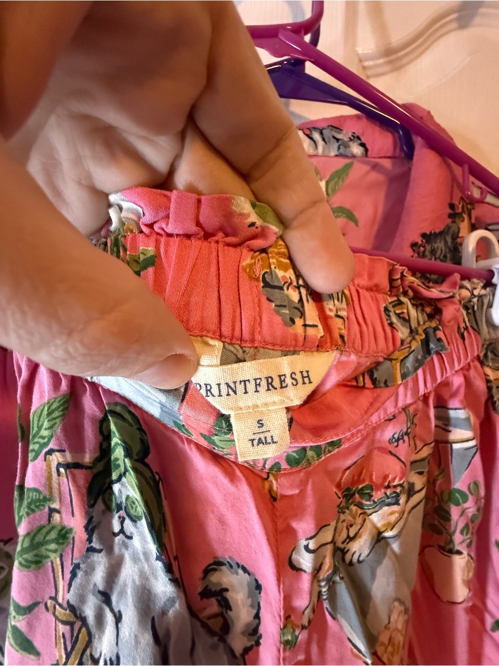 Printfresh Spa Day Satin Pant Set - Small Tall - Picture 4 of 4
